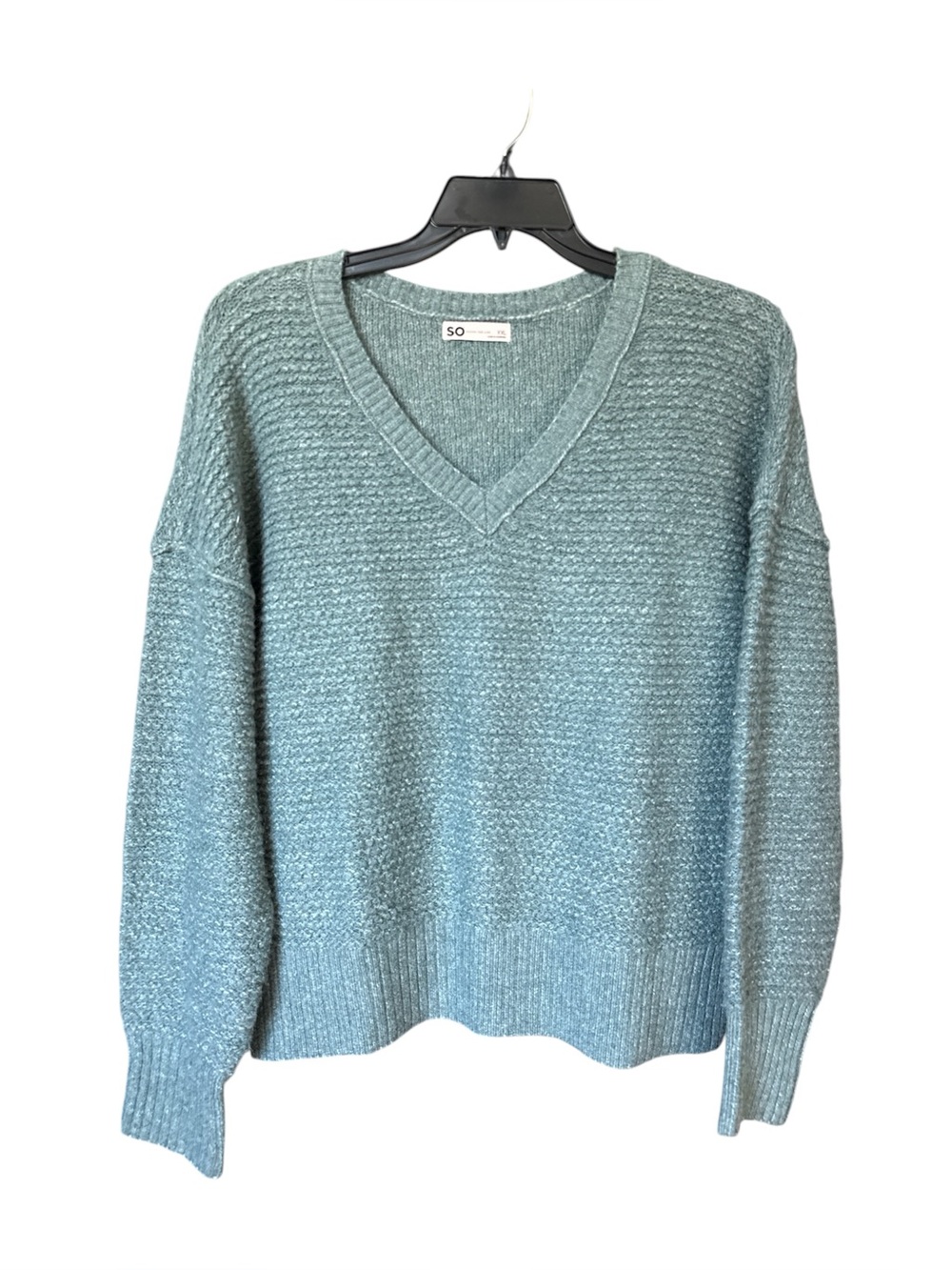 SO Women’s XXL Green V-Neck Oversized Sweater